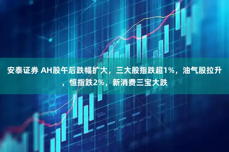 安泰证券 AH股午后跌幅扩大，三大股指跌超1%，油气股拉升，恒指跌2%，新消费三宝大跌