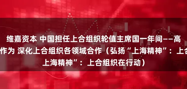 维嘉资本 中国担任上合组织轮值主席国一年间——高效行动、更有作为 深化上合组织各领域合作（弘扬“上海精神”：上合组织在行动）